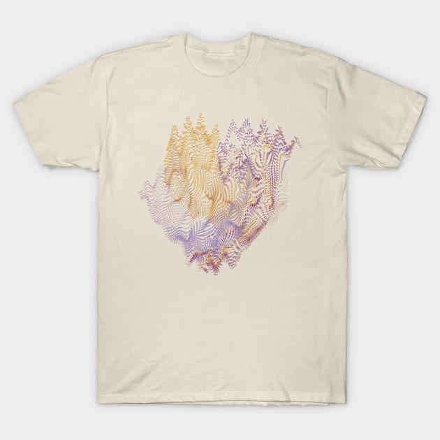 Purple Woodland Majesty Abstract Art T-Shirt by donovanh